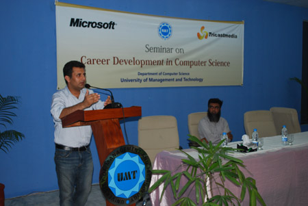 Ali Malik takes questions from the students